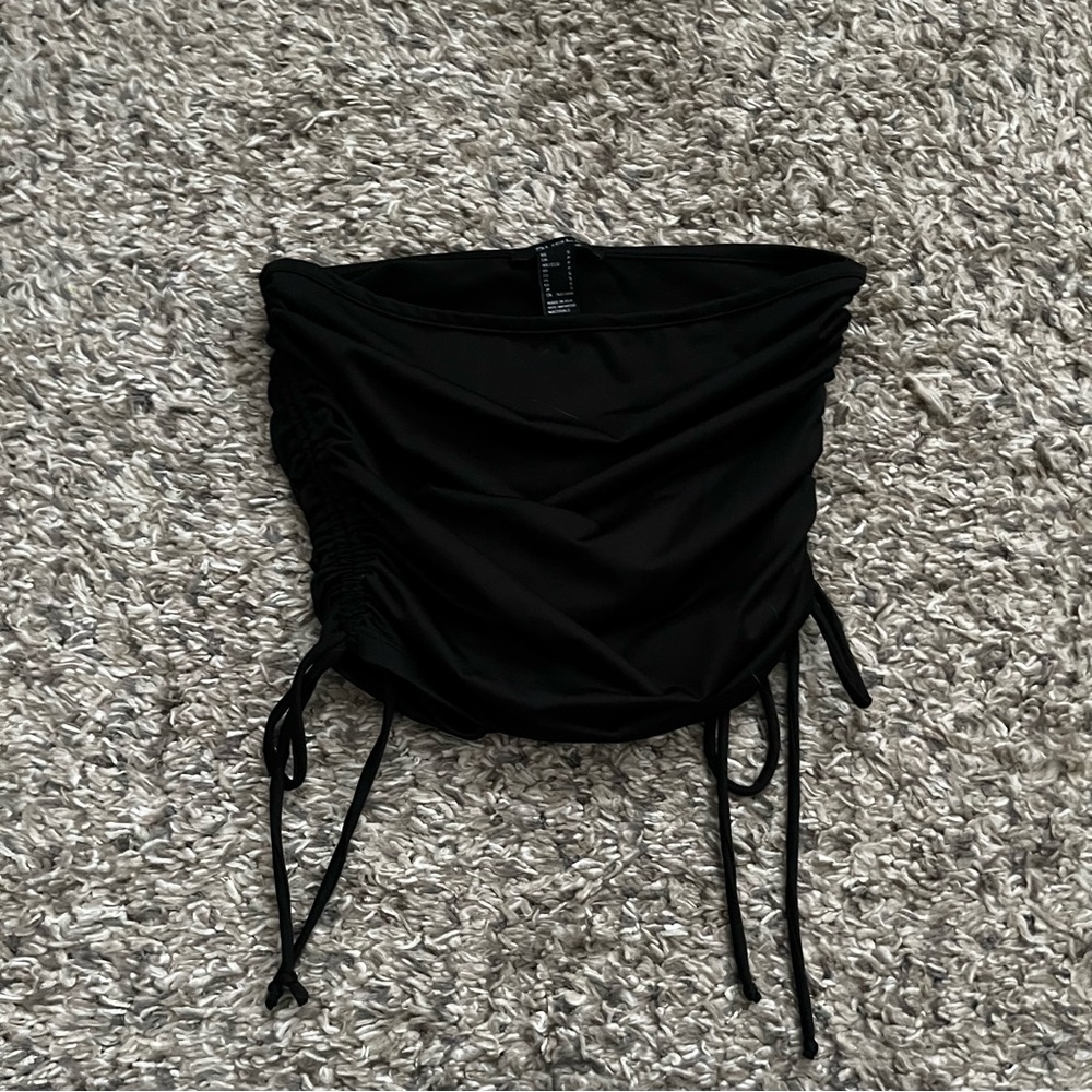 publix side ruching black tube top size large